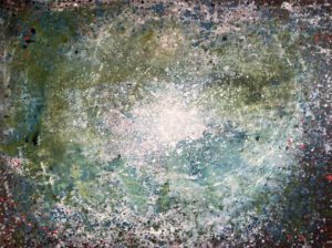 Galaxie, olej na plátně, 150x200