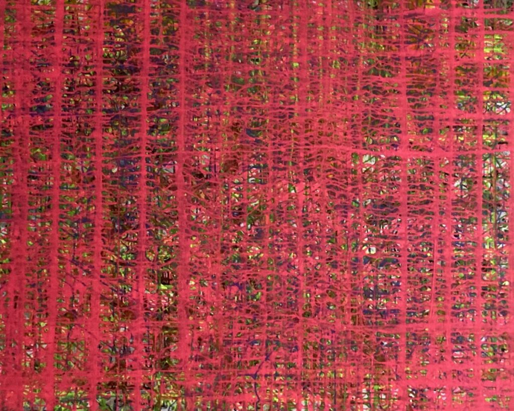 Růžový les, akryl na plátně, 120x150